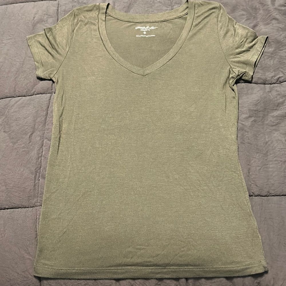 Express  Green Skimming Tee